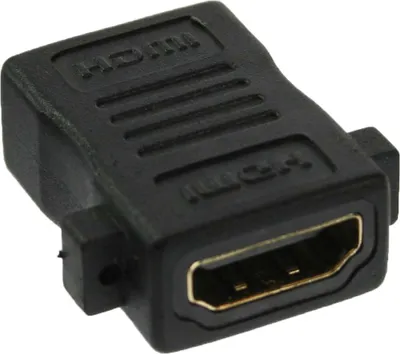 Produktbild von InLine HDMI Adapter zum Einbau, HDMI A Buchse/Buchse, vergoldete Kontakte, 4K2K, HDMI A female, HDMI A, Schwarz