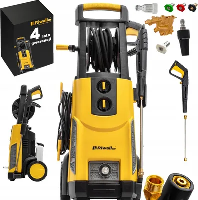 Produktbild von Riwall Hochdruckreiniger 350 Bar, Messingpumpe, Induktionsmotor, Leistungsstark