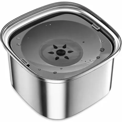Produktbild von Vulpes Goods Wassernapf für Hunde, 3L Auslaufsicher Trinknapf Reisenapf, Rostfreier Stahl, rutschfest Katzen Hund Haustiere Hundenapf Anti-Schwapp Wasserspender für Haustier, KI-generiertes Bild