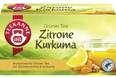 Obrázek produktu pro Čajová konvice zelený čaj citron kurkuma osvěžující s 20 čajovými sáčky 35g