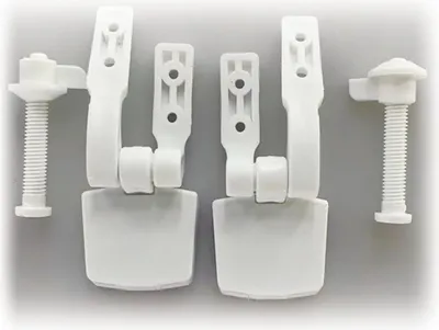 Image de MSV Siège de WC Couvercle de toilettes Couvercle de toilettes MDF charnières en plastique - qualité stable - blanc