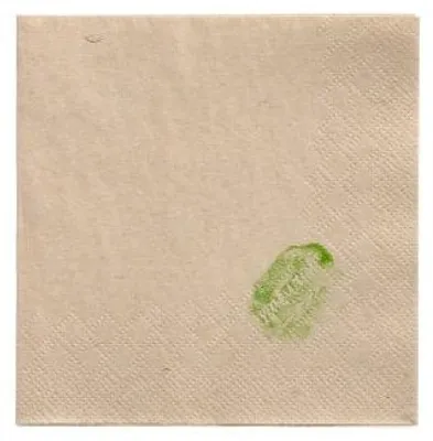 Produktbild von 1000 Servietten, 2-lagig 1/4-Falz 24 cm x 24 cm natur ungebleicht