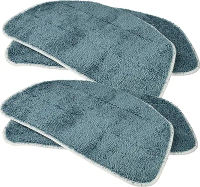 Produktbild von vhbw 4x Wischbezug kompatibel mit Leifheit 11940, 11942 Dampfreiniger - Mikrofaser grau-blau 32,5 x 19 x 0,7cm