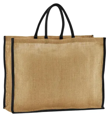 Immagine prodotto di Westford Mill - Borsa della spesa "Market", iuta LT3132 (taglia unica) (Naturale/Nero)