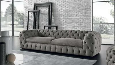 Zdjęcie produktu dla Klassische Dreisitzer Couch Sofa Polster 3 Sitzer Stoff Stoffsofa Chesterfield