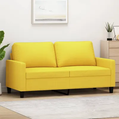 Produktbild von Cloris Designermöbel 2-Sitzer-Sofa Hellgelb 140 cm Stoff 2024 Neu