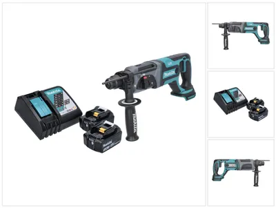 Immagine prodotto di Makita DHR 241 RF Tassellatore a batteria 18V con attacco SDS-Plus + 2x Batterie 3,0 Ah + Caricatore - senza valigetta