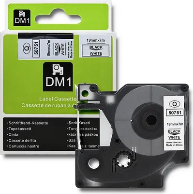 Image de Qoltec ruban pour DYMO D1 45803, 45808 | 19 mm x 7 m | Blanc/impression noire