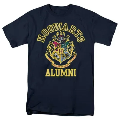 Obrázok produktu pre Tričko "Alumni" s motívom Harryho Pottera, uni, pre pánov/dámy, model TV38774 (veľkosť L), farba: tmavomodrá
