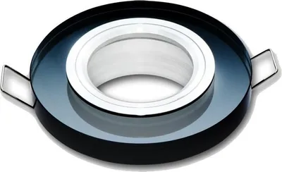 Produktbild von Einbaustrahler GU10 Einbaurahmen Glas Einbauleuchte Ø75mm Bohrloch inkl. GU10 Fassung für LED Leuchtmittel Schwarz Rund