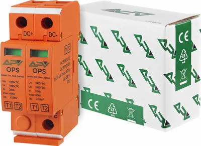 Produktbild von Überspannungsschutz Blitzschutz Photovoltaik 1000V DC 2-polig T1+T2 PV-Anlage Kombiableiter Typ I+II (B+C)