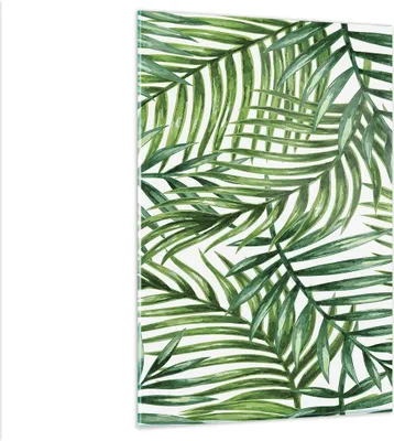 Produktbild von Bilder auf glas - Einteilig - Palme Blatt grün - 80x120cm - Glasbilder - Wandbilder - Bilder - zum Aufhängen bereit - Wanddekoration aus Glas - Glas Bilder - Wandbild auf Glas - GPA80x120-3777
