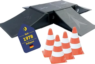 Produktbild von Best Sporting Skater Rampen-Set HI Impact, 5-teilig, 30011 + 4 Pylonen