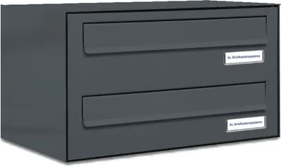 Produktbild von 2er Briefkasten-Anlage Tür- Zaundurchwurf RAL 7016 Anthrazit