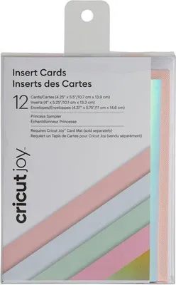 Obrázok produktu pre Cricut Joy Insert Cards, Štandardné pohľadnice, Viacfarebný, Lepenka, A2, 12 kusov