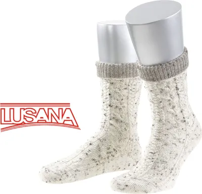 Lusana Trachtenocke 2-farbig in beige