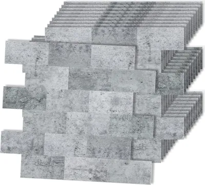 Produktbild von JOIEYOU Fliesenaufkleber 34x29cm Klebefliesen Küchenrückwand Selbstklebende Vinyl Fliesen Wasserdicht Spritzschutz Wandfliesen Fliesenfolie für Küche Bad Deko, 10 Stück Typ E