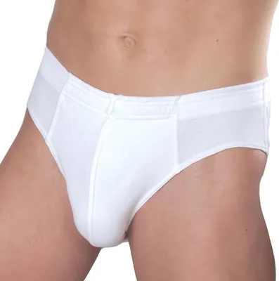 Produktbild von HERMKO 16300 Herren Sportslip aus Baumwolle / Modal, Sportslip ohne Eingriff mit weichem Bund für Männer , Größe:D 4 = EU S, Farbe:weiß