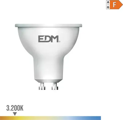 Image de Ampoule Led Gu10 7w Chaude éclairage Led Puissant Et économique, Lumière Chaude 3200k. - Edm