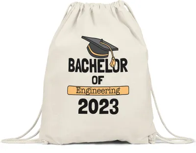 Produktbild von Bachelor of Engineering 2023 Turnbeutel Gymsack Studium Absolvent Abschluss Geschenk Bachelorabschluss Uni
