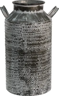 Zdjęcie produktu dla Clayre & Eef Dekoracyjny dzbanek na mleko 19x17x33 cm Szary Metal