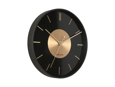 Obrázek produktu pro Karlsson Gold Disc, Zeď, Kulatý, Černá, Zlato, Železo, Dospělí, Baterie