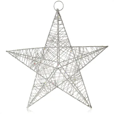 Produktbild von COM-FOUR® Deko Stern Weihnachten - Weihnachtsdekoration Stern zum Aufhängen - Weihnachtsstern aus Metall mit Pailletten - Deko Hänger