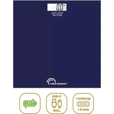 Immagine prodotto di Bilancia pesapersone - LITTLE BALANCE - SB3 - USB-C - Blu notte