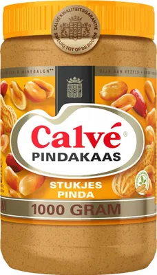 Produktbild von Calvé Erdnussbutter mit Nüssen Glas 1 Kilo