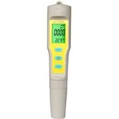 Zdjęcie produktu dla Miernik pH z wyświetlaczem LCD i termometrem, cyfrowy przyrząd pomiarowy, przeznaczony do wody pitnej, basenów, akwariów lub laboratoriów, dokładny i praktyczny.