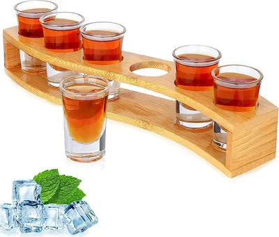 Zdjęcie produktu dla Zestaw kieliszków do drinków 30ml 6 sztuk szkło przezroczyste likier tequila whisky brandy rum
