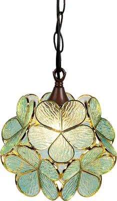 Immagine prodotto di Clayre & Eef lampada a sospensione Tiffany 21x21x17/90 cm in vetro verde