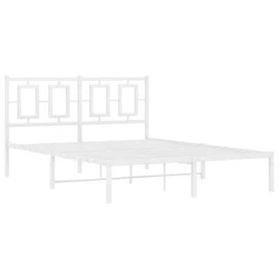 Obrázek produktu pro Kovový rám postele s čelem bílý 140 x 200 cm