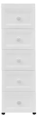 Immagine prodotto di Mobile contenitore, 5 cassetti, design impermeabile, BIANCO