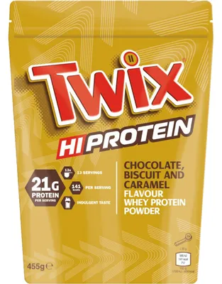 Obrázok produktu pre Mars Twix HiProtein Powder 455 g okolda-suienka-karamel / Srvtkov whey proteny / Lahodn srvtkov proten s nezamenitenou chuou Twix tyinky