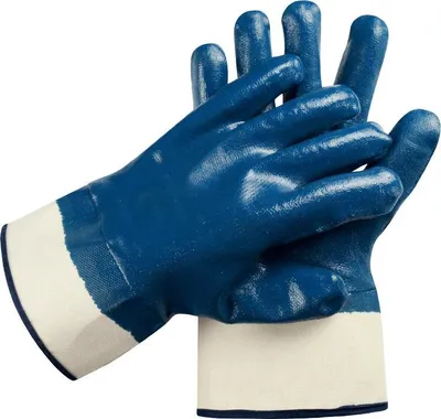 Produktbild von INF Blaue Nitrilbeschichtete, wasserdichte, ölbeständige Arbeitshandschuhe