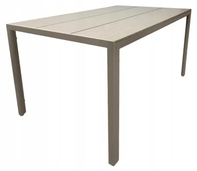 Zdjęcie produktu dla Aluminiowy stół ogrodowy na taras z blatem polywood Allen Pro 150x90 taupe