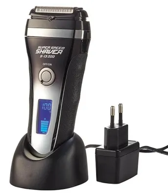 Productafbeelding van Elektrische scheerapparaat voor heren met trimmer, 3 scheerbladen, geschikt voor nat en droog gebruik