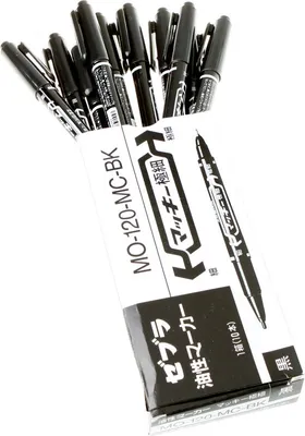 Obrázek produktu pro Anself 10ks Dual Tattoo Body Piercing Skin Scribe Stencil Marker Dermal Surgical Medical Pen