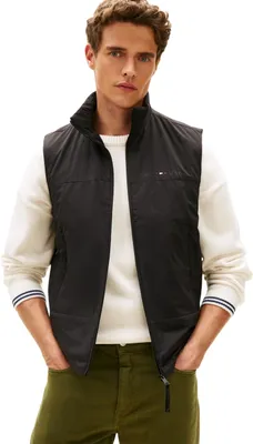 Produktbild von Tommy Hilfiger Herren Weste Lightweight mit Seitentaschen, Schwarz (Black), XL
