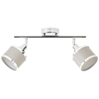 Productafbeelding van 2-lichts plafondlamp Alexia chroom en grijs