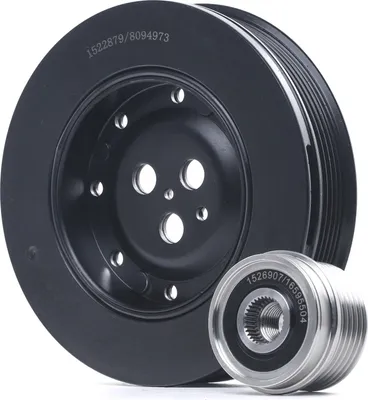Produktbild von RIDEX 3213B0222 Riemenscheibe Kurbelwelle für FORD MONDEO III Kombi (BWY) 160mm 6-Rippen