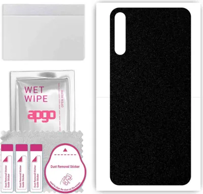 Produktbild von apgo Rückseite Schutzfolie, Skin, kompatibel mit Tecno Phantom 9, Hinten Displayschutzfolie aus Vinylfolie, kratzfest, einfache Montage - Mattschwarz