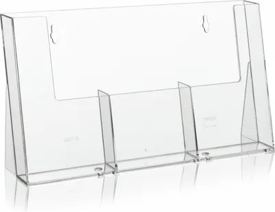 Produktbild von DL 1/3 A4 Prospekthalter / 3 Fächer