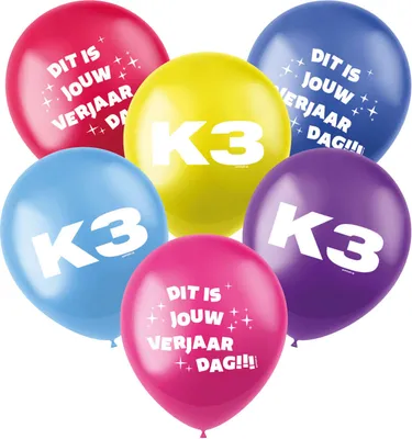 Produktbild von Folat Latex Party Ballons für Dekorationen, 6 Stück, 23 cm, Multicolor