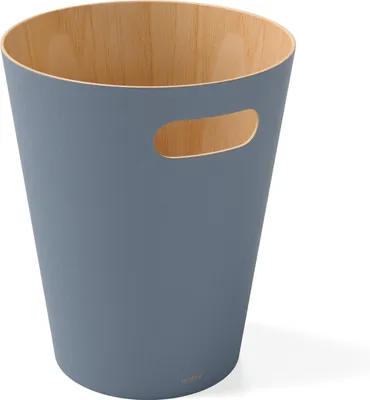 Immagine prodotto di Umbra Abfalleimer Woodrow, Papierkorb, Holz, Schieferblau, 7.5 L, 082780-1050