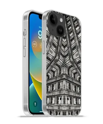 Obrázek produktu pro Kryt na mobilní telefon pro Apple iPhone 14 Umění - černá - bílá - psychedelické Silikonové měkké pouzdro