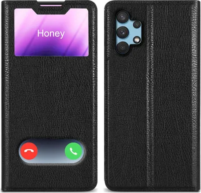 Obrázek produktu pro Cadorabo Protective Case for Samsung Galaxy A32 4G Case in Black Pouzdro na mobilní telefon typu kniha Kryt Etui