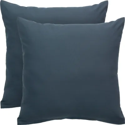 Produktbild von Komfortec Premium Kissenbezüge 2er Set 40x40 cm mit Reißverschluss, gebürstet 100% Polyester 120g/m², Kopfkissenbezug, Superweiches Kissenhülle Set, Blau