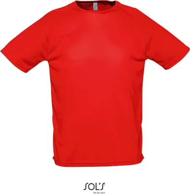 Zdjęcie produktu dla SOLs 11939 | Męska raglanowa koszulka sportowa - Kolor: Czerwony - Rozmiar: 3XL